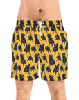 Puglet Posh Paradise Men's Mid-Length Swim Shorts