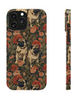 Blooming Pug Paradise Slim Phone Cases