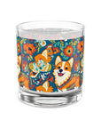 Corgi Carnival Couture Rocks Glass