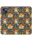 Corgi Rainbow Vine Dream Flip Cases