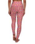 Bubblegum Glamour Bulldog Bouquet High Waisted Yoga Leggings