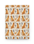 Golden Glamour Paws - Luxe Licks for Regal Retrievers Hardcover Journal Matte