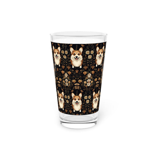 Nighttime Corgi Glow Stride Pint Glass