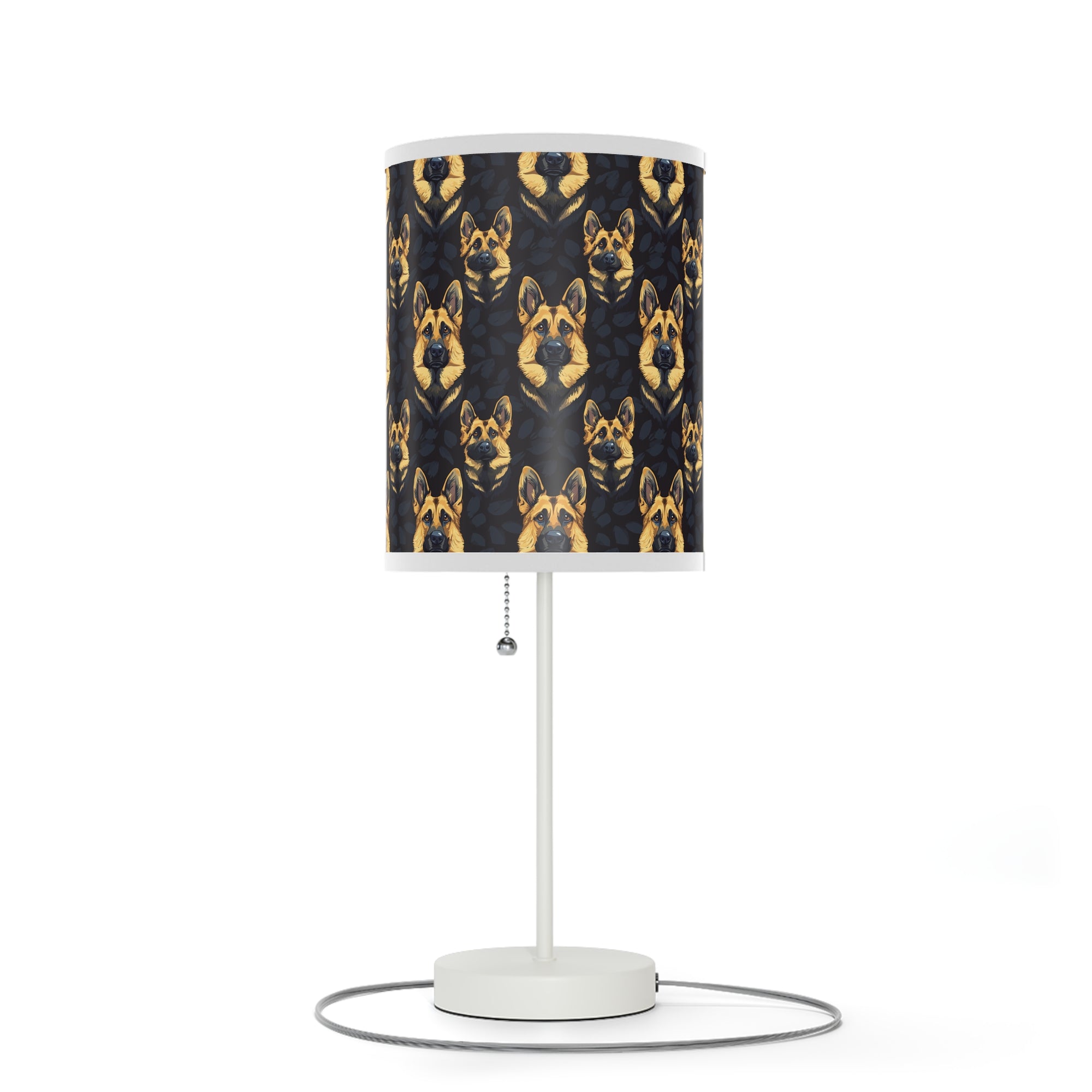 Majestic Hound Couture: German Shepherd LuxeBlend Lamp on a Stand