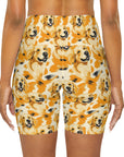 Golden Glitz 'n Glamour Woofwear High Waisted Yoga Shorts