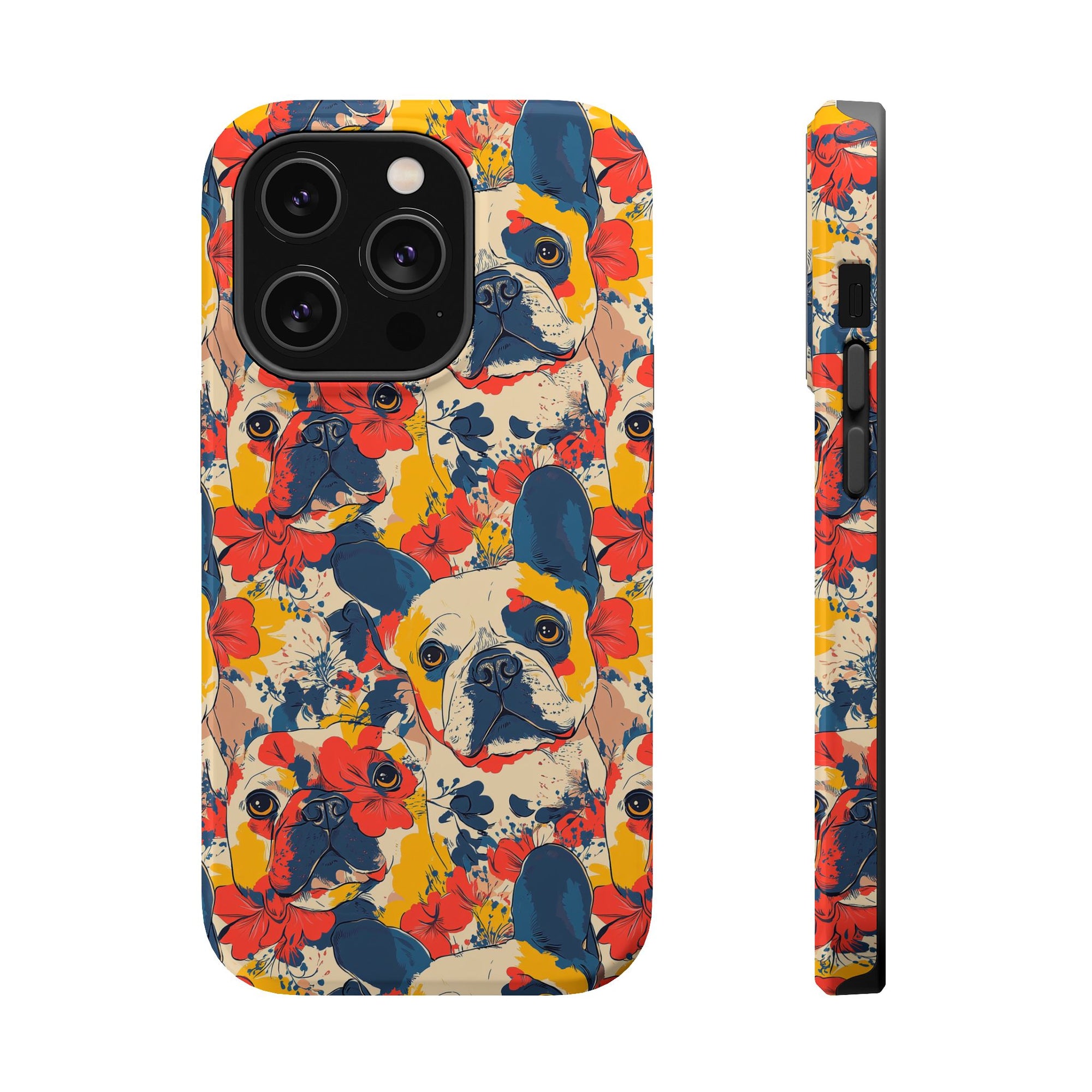 Bloom Pup Frenchietastic Splatter Magnetic Tough Cases