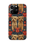 Yorkie Charm Twins Slim Phone Cases