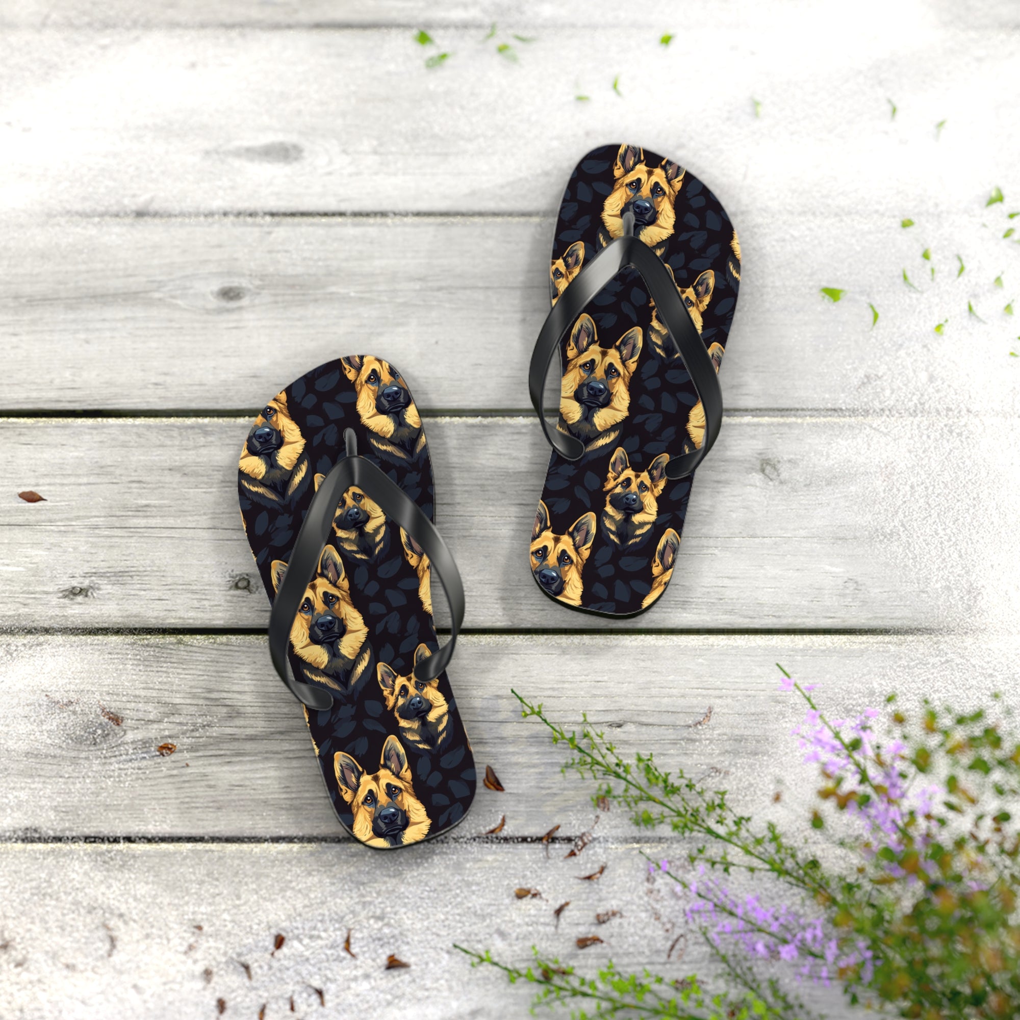 Majestic Hound Couture: German Shepherd LuxeBlend Flip Flops