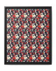 Bulldoggy Bliss Chomper Matte Canvas, Framed