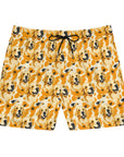 Golden Glitz 'n Glamour Woofwear Men's Mid-Length Swim Shorts