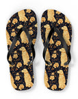 Golden Paws Floral Frenchie Flip Flops