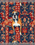 Boxer Blossom Tapestry Delight Ceramic Coaster