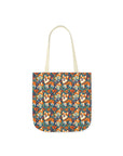 Corgi Carnival Couture Canvas Tote Bag