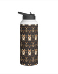 Nighttime Corgi Glow Stride Stainless Steel Water Bottle