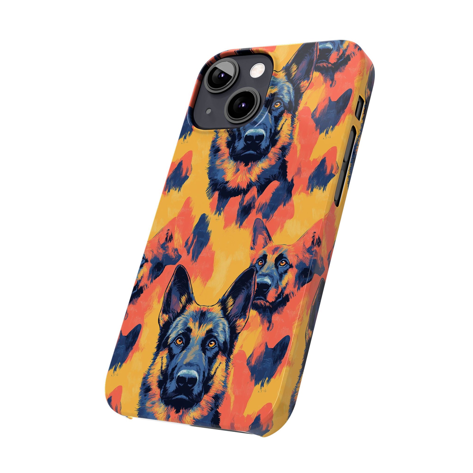 Impressionistic German Shepherds Slim Phone Cases