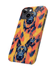 Impressionistic German Shepherds Slim Phone Cases