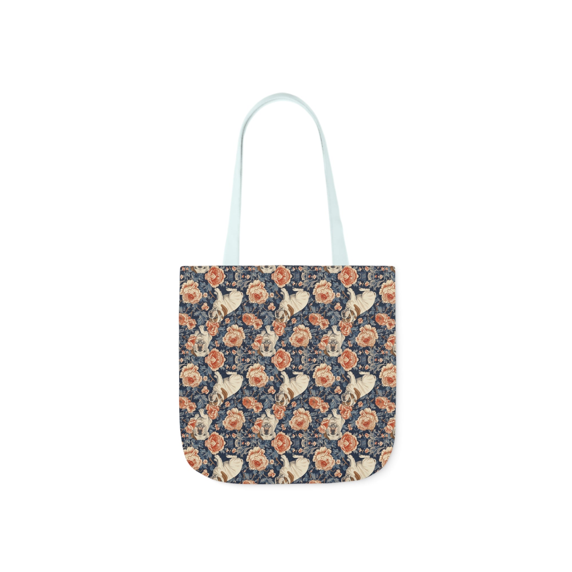 Blooming Bulldog Beauty Canvas Tote Bag