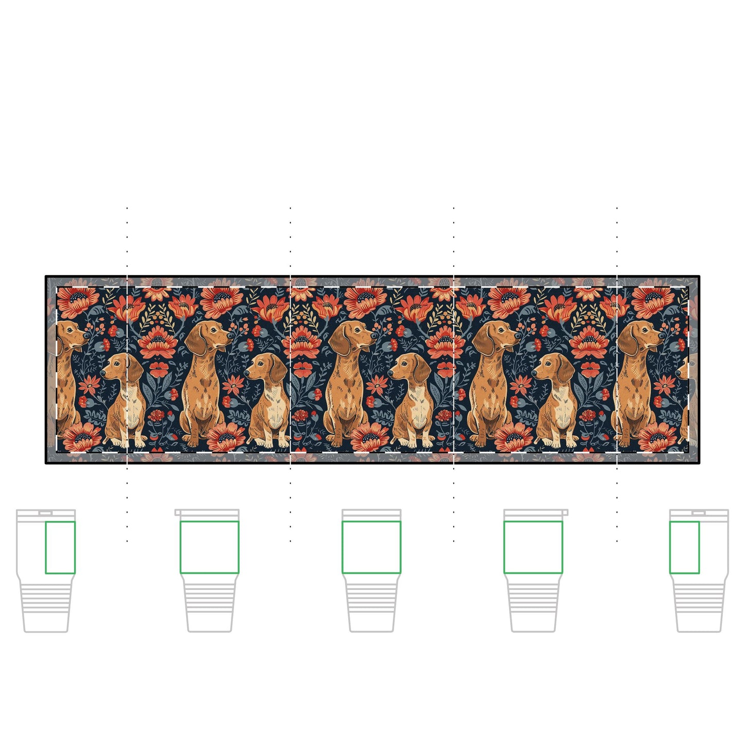 Floral Pawsome Dachsund Delight Tundra Tumbler