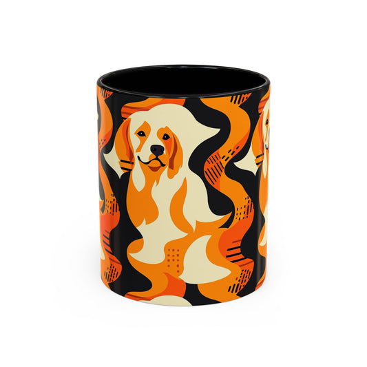 Golden Woof Abstract Glamour Accent Coffee Mug