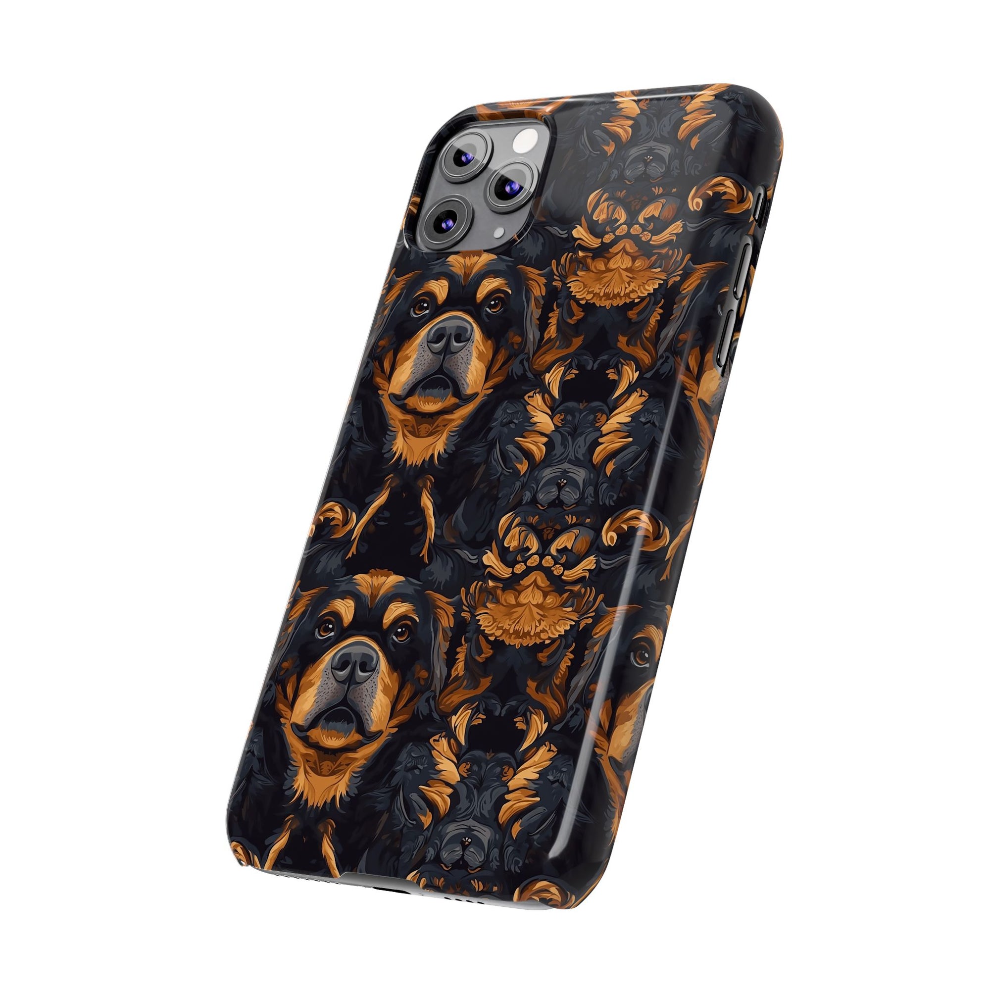 Modern Rottweiler Royalty Slim Phone Cases