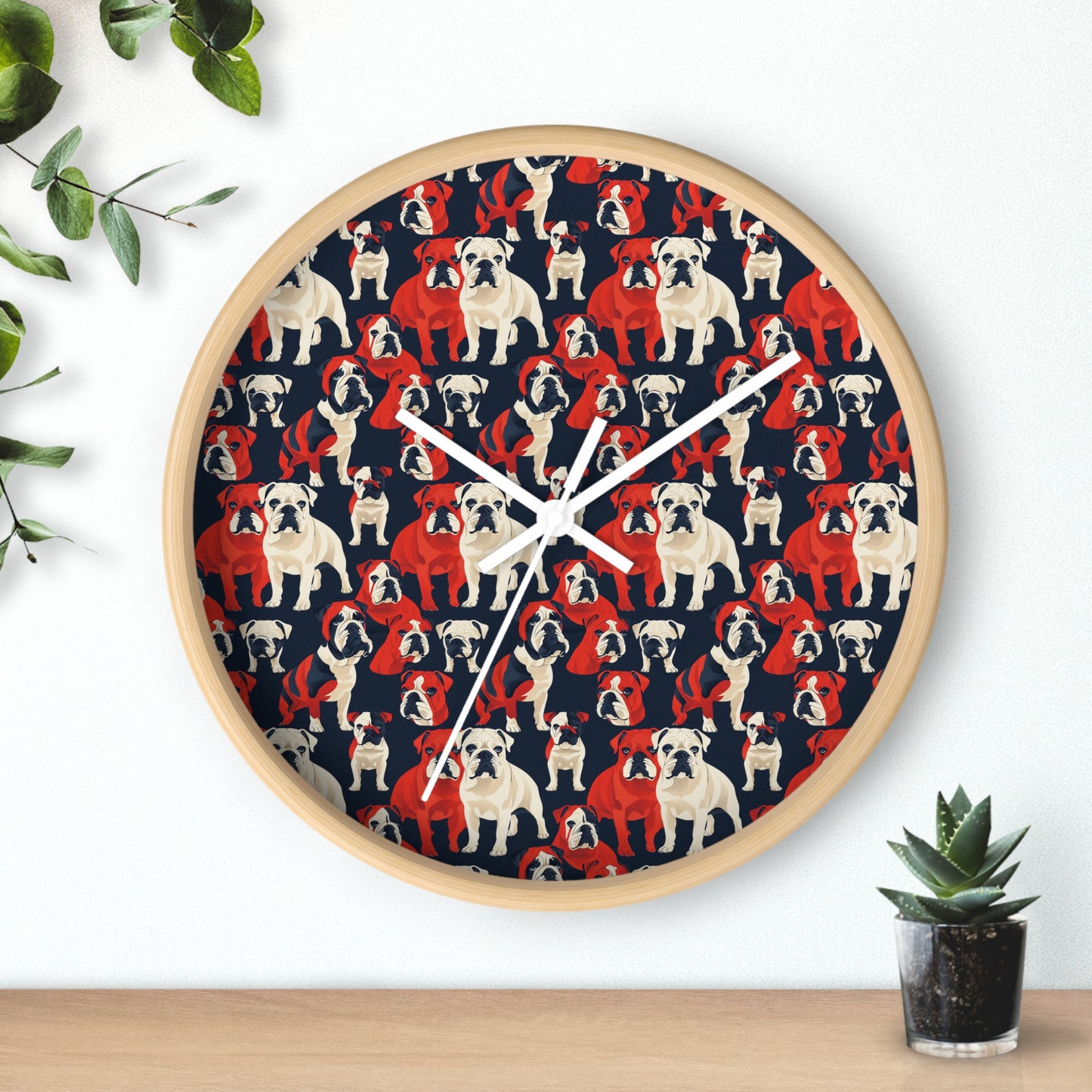 Bulldoggy Bliss Chomper Wall Clock