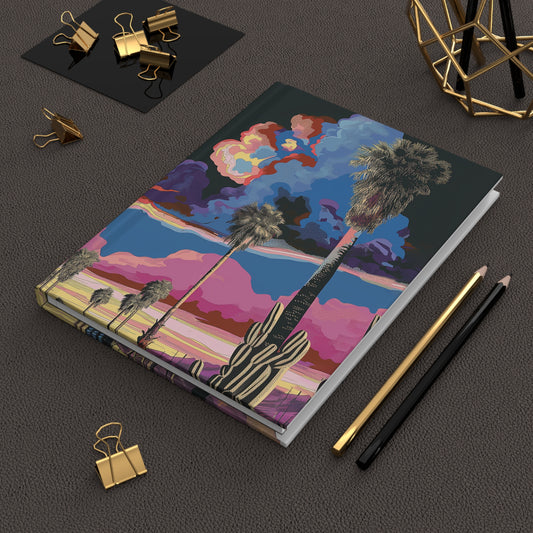 Palm Springs Midnight Escapade - Matte Hardcover Journal