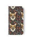 Floofy Corgi Blossom Blast Flip Cases