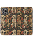 Blossoming Labradors Bouquet Flip Cases