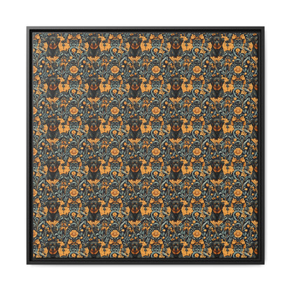 Ruffle Rottie Glamourific Matte Canvas, Framed