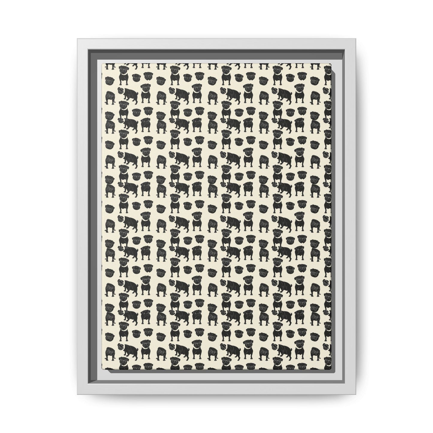 Puggie Pout Perfection Matte Canvas, Framed