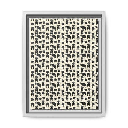 Puggie Pout Perfection Matte Canvas, Framed