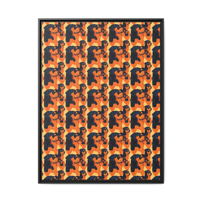 Rottweiler Chic Pawsitivity Matte Canvas, Framed