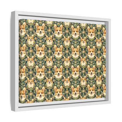 Corgi Charmz Matte Canvas, Framed