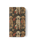 Blossoming Labradors Bouquet Flip Cases