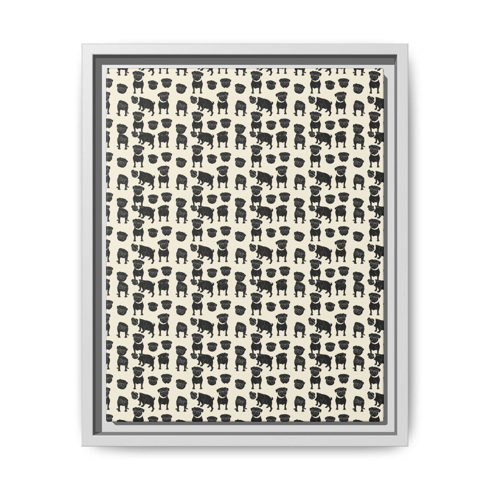 Puggie Pout Perfection Matte Canvas, Framed