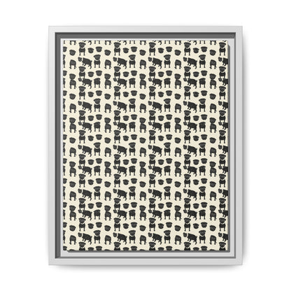 Puggie Pout Perfection Matte Canvas, Framed