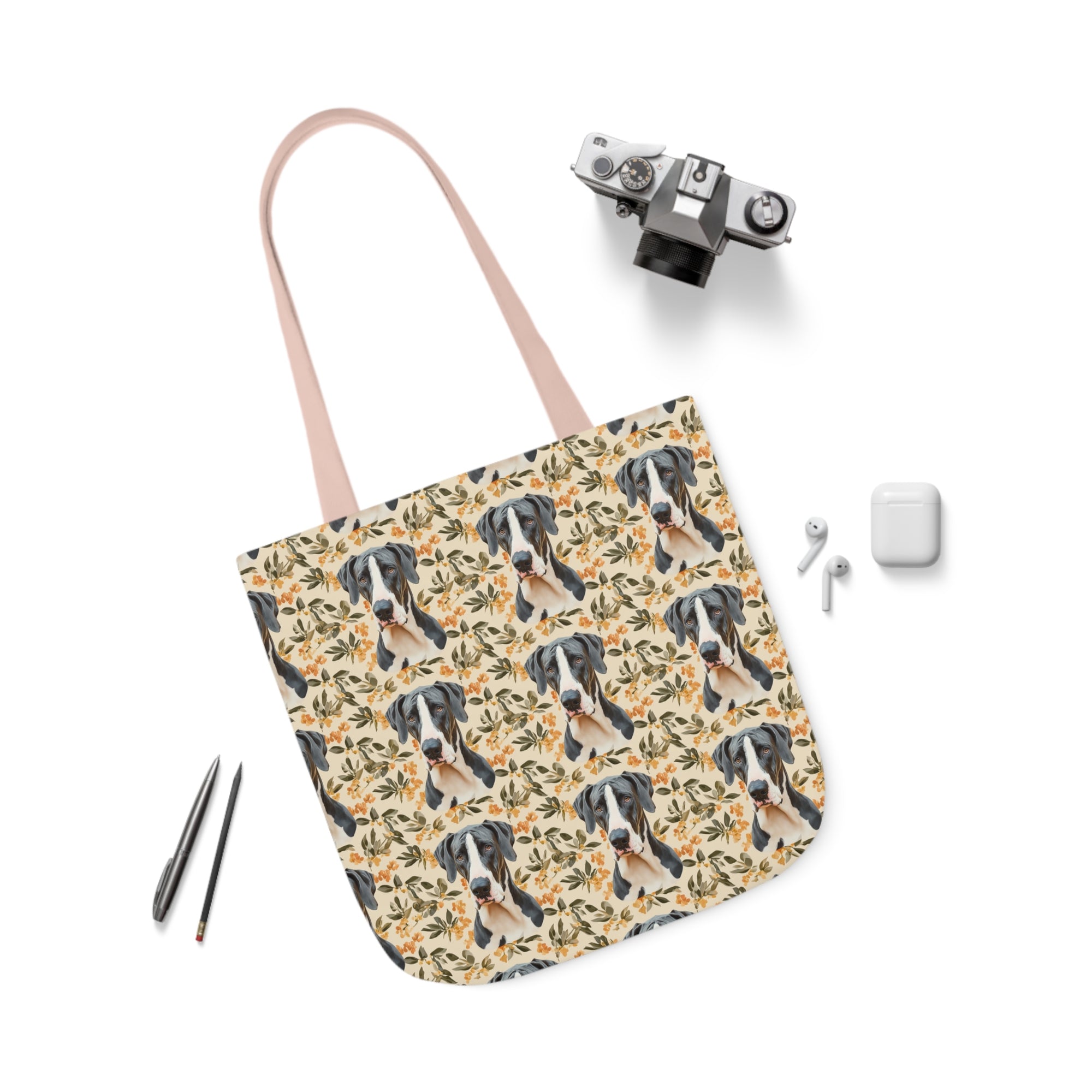 Majestic Great Dane Meadow Canvas Tote Bag