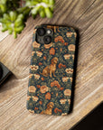 Dazzling Dachsund Blossoms & Foliage Slim Phone Cases