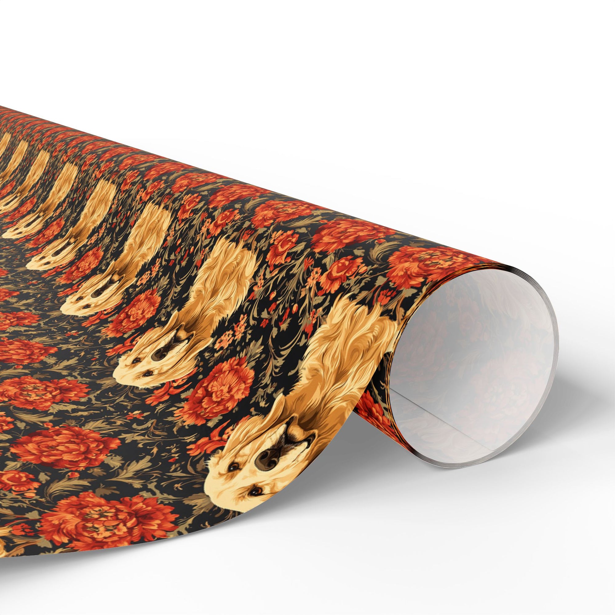 Golden Pawsatronic Tapestry Wrapping Paper