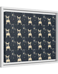 Frenchie Celestial Soar Matte Canvas, Framed