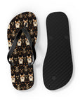 Nighttime Corgi Glow Stride Flip Flops