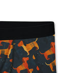 Dapper Dachshund Noir Glow Men's Boxers