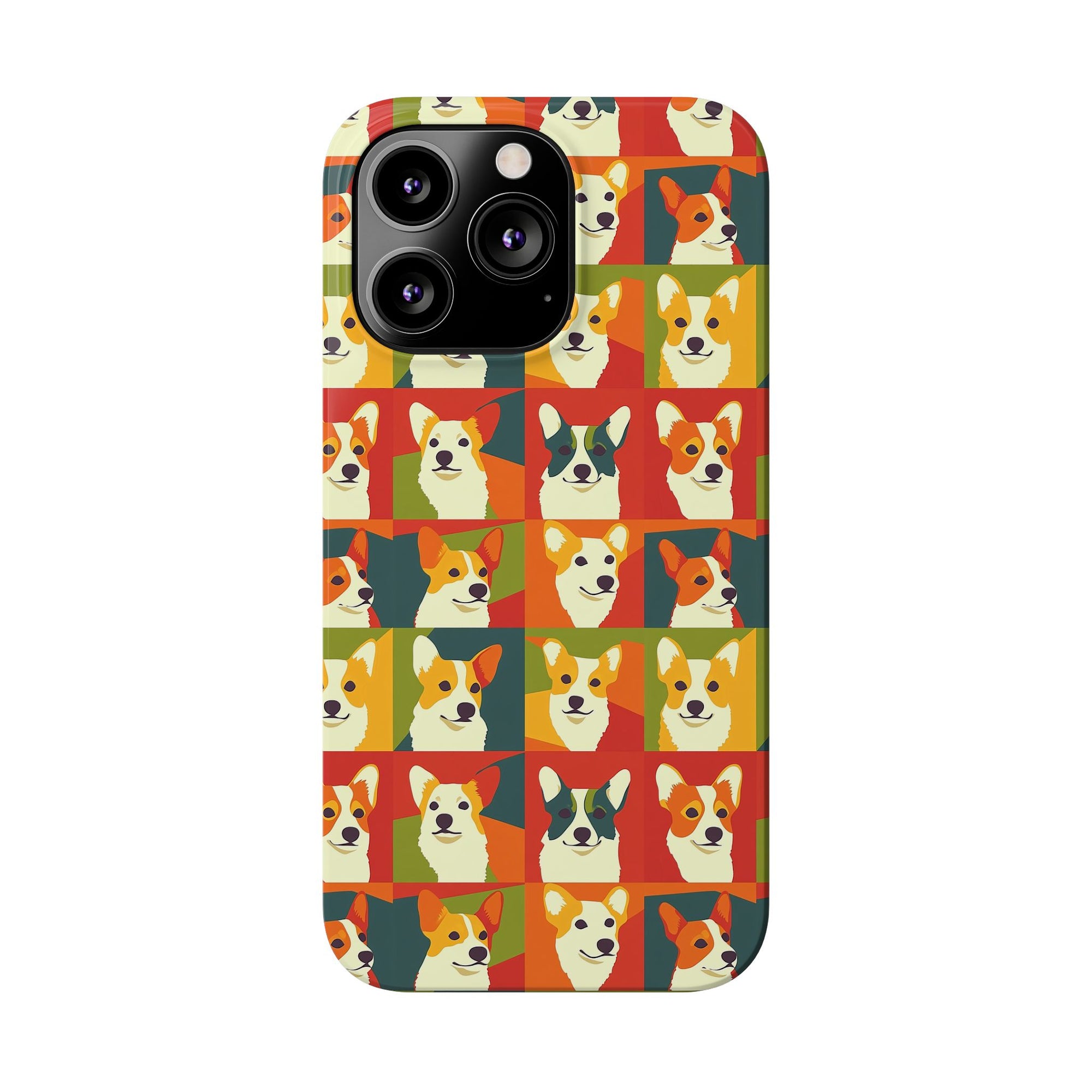 Corgi Chic Popart Pup Slim Phone Cases