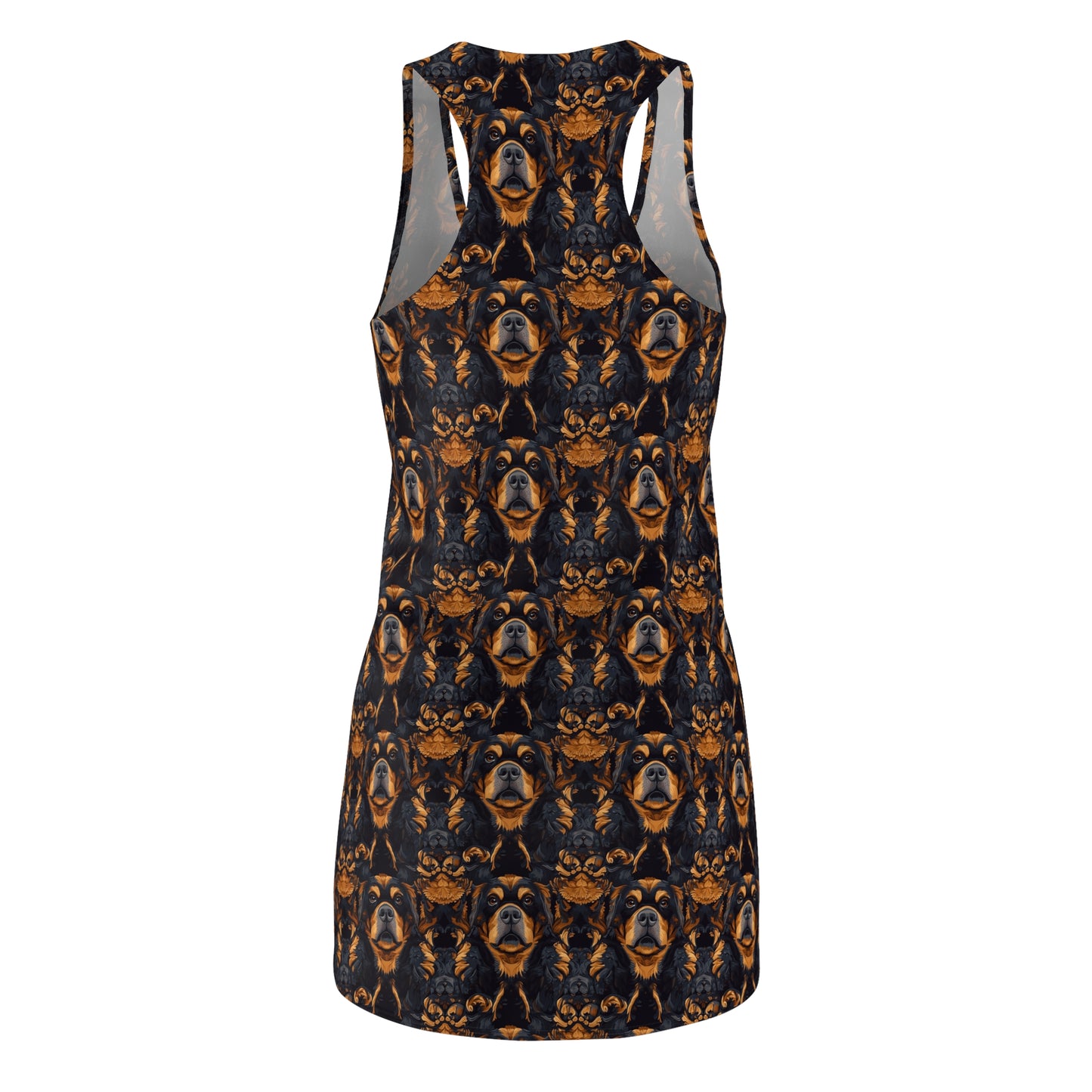 Modern Rottweiler Royalty Women's Racerback Dress