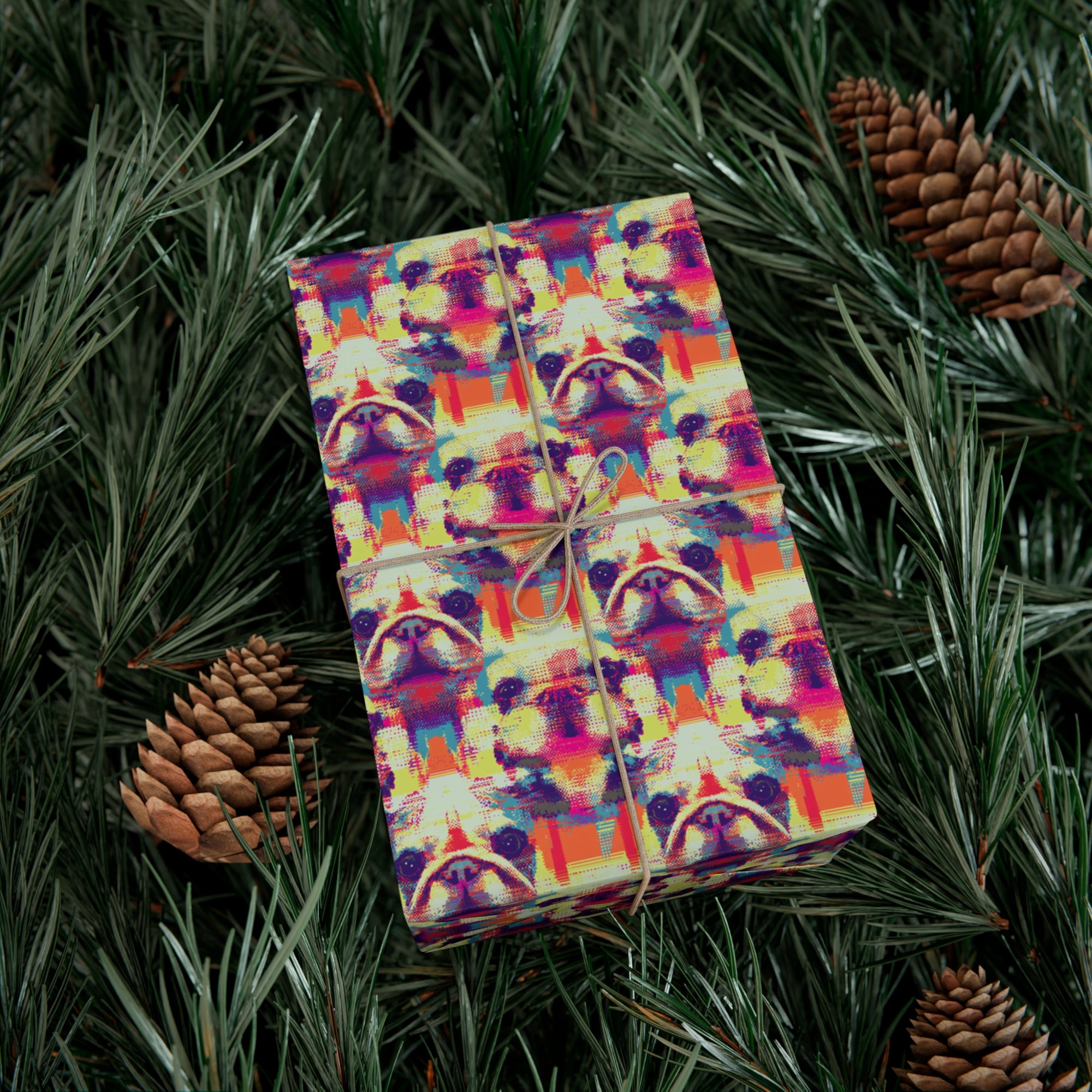 Glitchy Bulldog Blitz Gift Wrap Papers