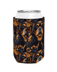 Modern Rottweiler Royalty Can Cooler Sleeve