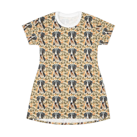 Majestic Great Dane Meadow T-Shirt Dress