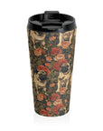 Blooming Pug Paradise Stainless Steel Travel Mug