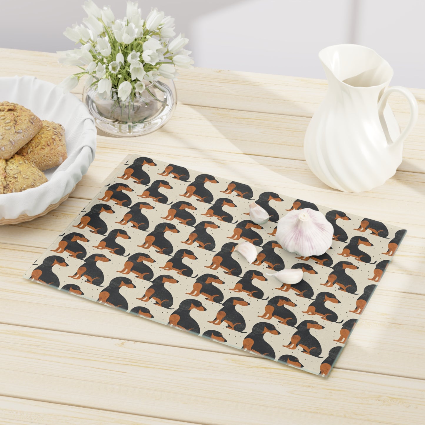 Whimsical Dachsund Dreamcatcher Cutting Board