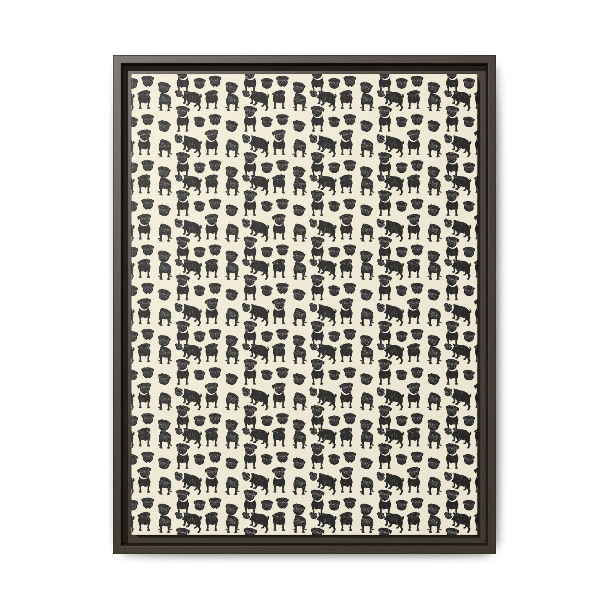 Puggie Pout Perfection Matte Canvas, Framed